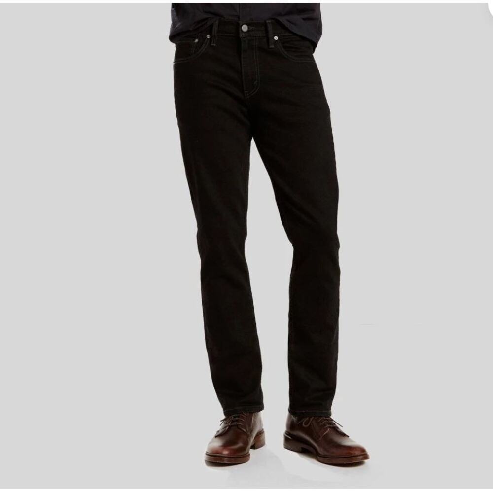 Levi's Men's Black Denim 511 Zip Straight Leg 99% cotton Jeans (32/30)